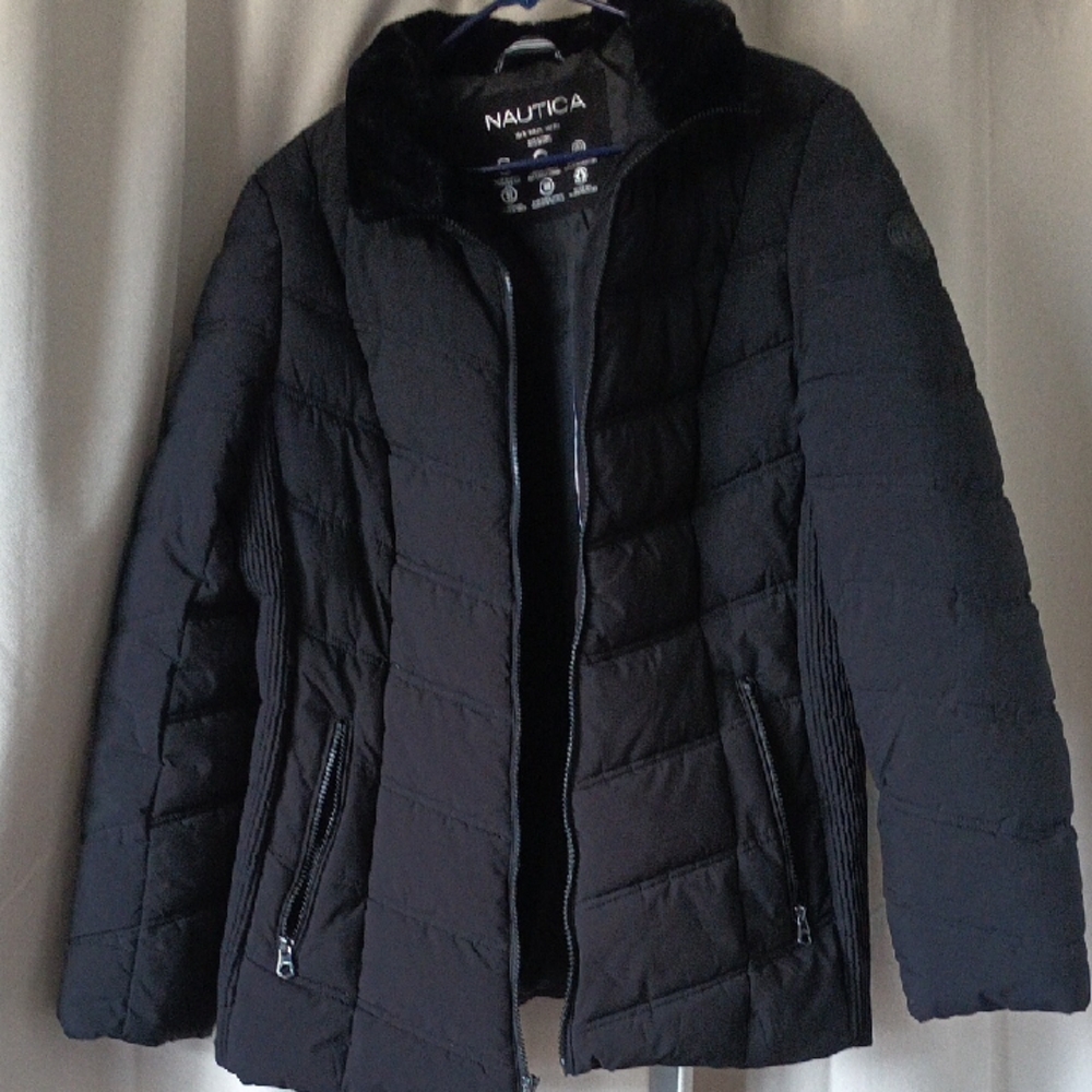 Nautica Women's Black Quilted Puffer Jacket